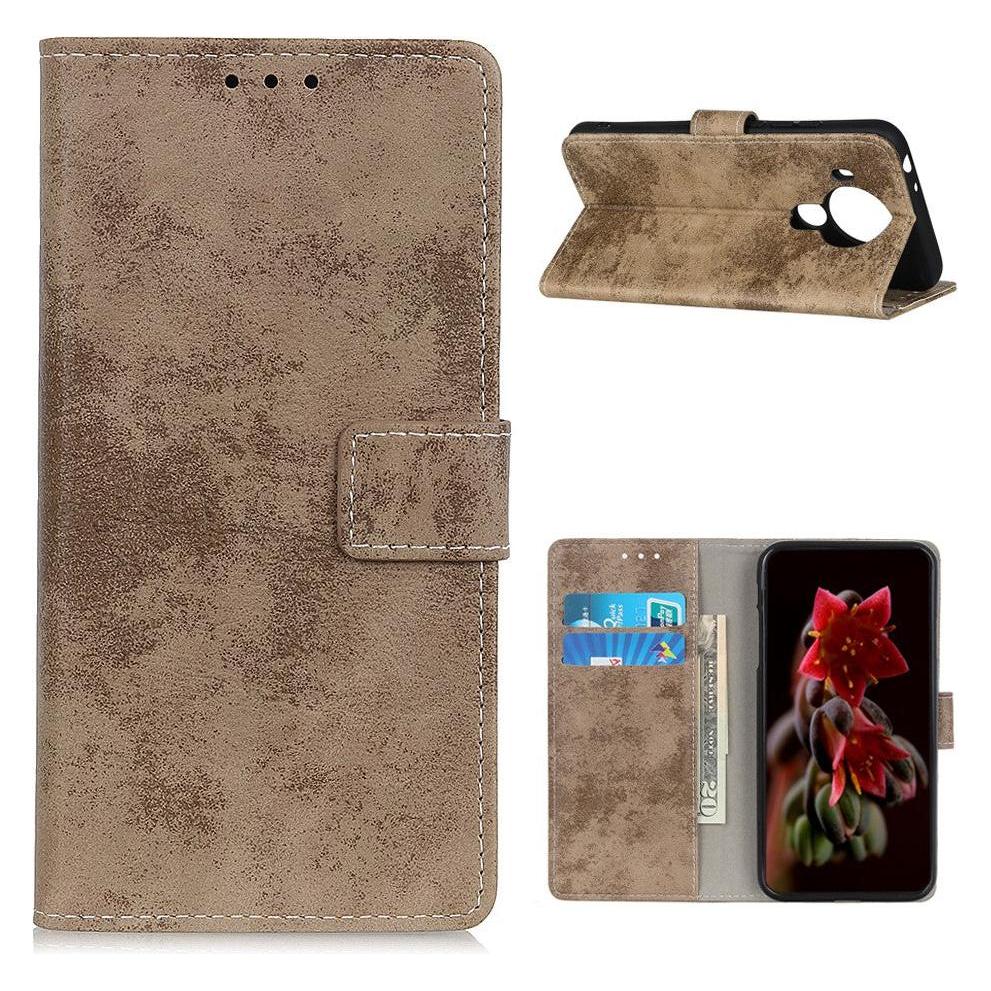 Cover-Discount Nokia 5.4 - Vintage Etui Wildleder Optik khaki (Nokia 5.4) (104702085C)