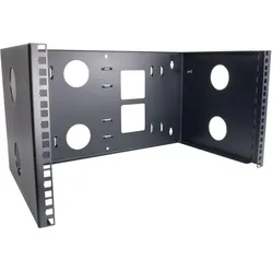 Intertech INTER-TECH IPC Wandhalterung 6U Traglast bis zu 15kg fuer 48,30cm (19") Geraete bis max. 6U, Server Zubehör, Schwarz