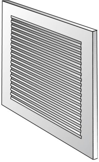 Helios Wetterschutzgitter LG 1515  60330 150 x 150 mm, aluminium