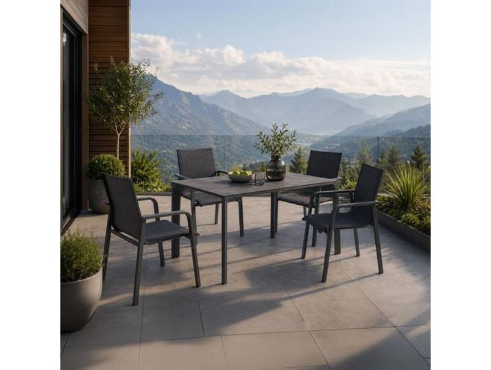 OUTLIV. Julia Gartenmöbel-Set M (4 Plätze) mit Kettler Cubic Tisch 160x95cm