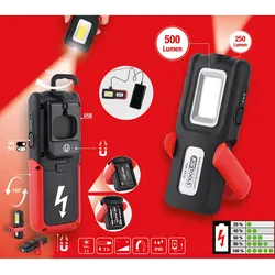 KS Tools Mobile Werkstatt-Handlampe, knickbar, 500 Lumen - 150.4510