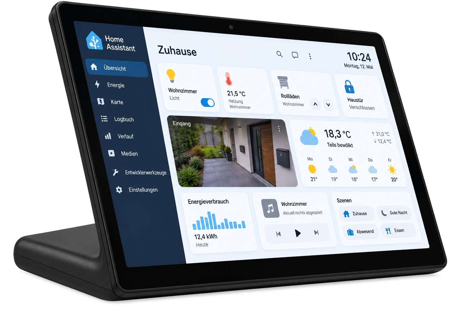 Kaiser Electronics 11 Zoll Android 14 L-Form Panel PoE - Bedienteil für Home Assistant, RK3576S, 4/64 GB, WiFi 6