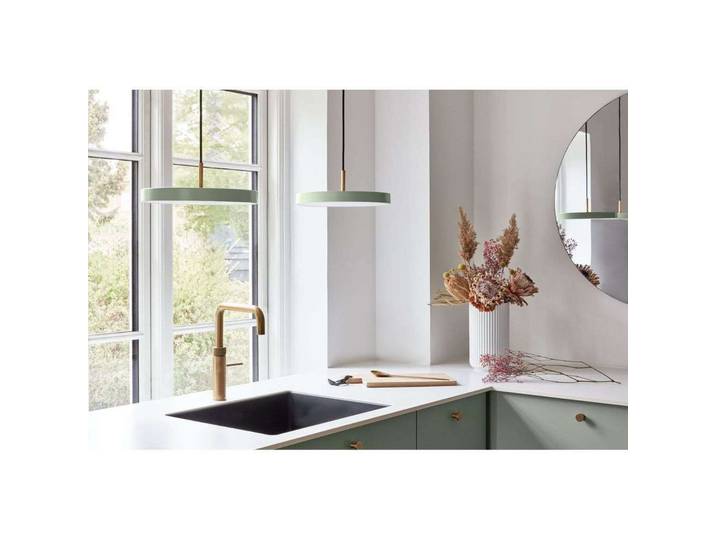 Asteria Suspension Mini Olive/Steel Top - UMAGE - Salon / séjour - Métal