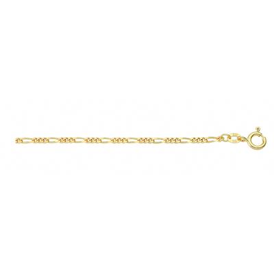 Kette ohne Anhänger ADELIA´S "Figarokette Halskette 333 Gold ( 8K )" Gr. 50, gold, Halsketten, Herren, 50, Gold, Goldkette