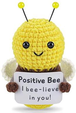 Inspired Finds Emotional Support Crochet Plush Mini Handmade Desk Decor Cute Gift Ornament positive Bee