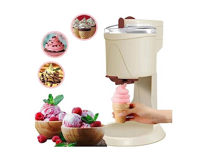 Eismaschinen Softeis Maschine Halbautomatische 1000ML Haushalt Eis, Der Obst Dessert Joghurt Kegel Eismaschine
