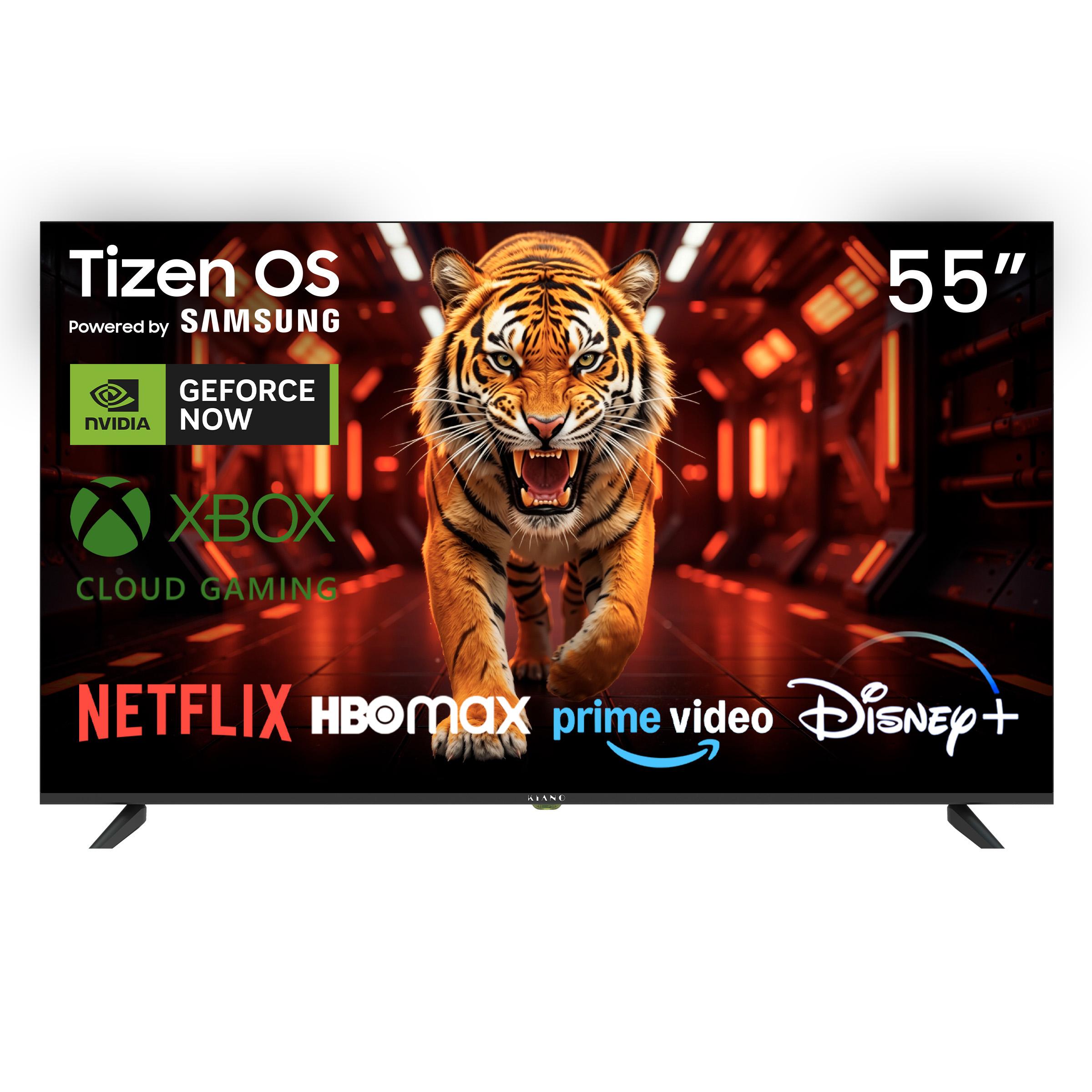 Kiano Elegance 55 Zoll (139,7 cm) Fernseher, 4K, Tizen OS Smart TV (Powered by Samsung), DLED, WLAN, Netflix/HBO