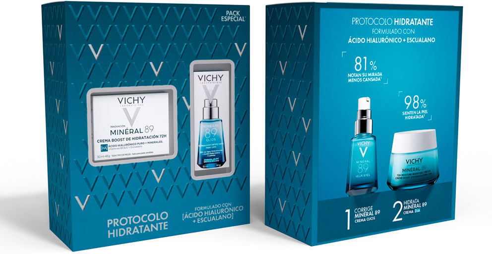 Vichy Laboratoires Minéral 89 Crème Hydratante Etui 2 pcs