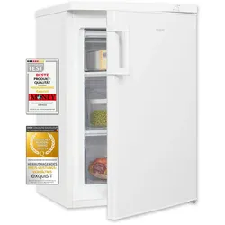 Exquisit Gefrierschrank GS81-H-010E weiss | Nutzinhalt: 85 L | 4-Sterne-Gefrieren | Türanschlag wechselbar | Standgerät
