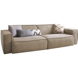 KAWOLA Sofa SAMU 2-Sitzer Stoff taupe