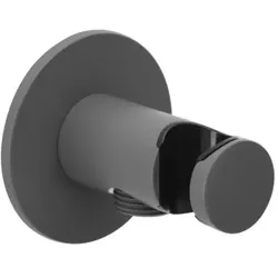 Herzbach Deep Grey Brauseanschlussbogen 23.685200.1.06 mit Konushalter starr, grau matt