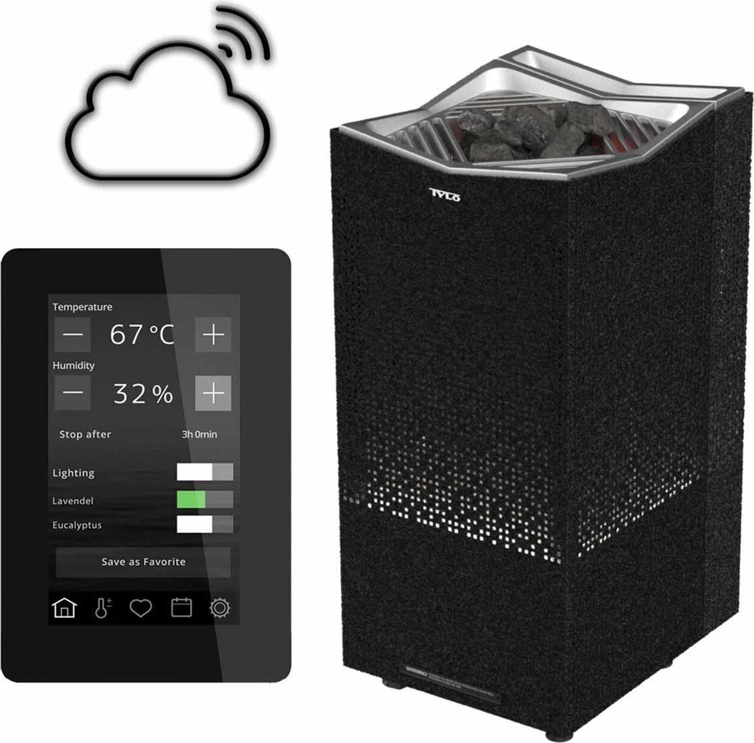 Tylö Crown Elite Combi Saunafornuis 6,6 kW met aparte bediening