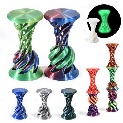 3D Printed Spiral Fidget Toy Stress Relief Desktop Desk Decor silver