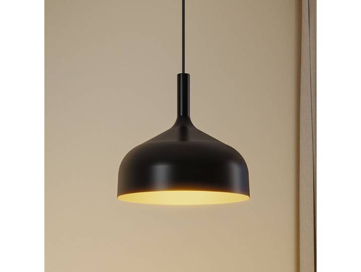 Suspension Embla Ø 30cm Noir/Noir Matériau : Métal Surface en métal : Laqué Type de métal : Aluminium E27