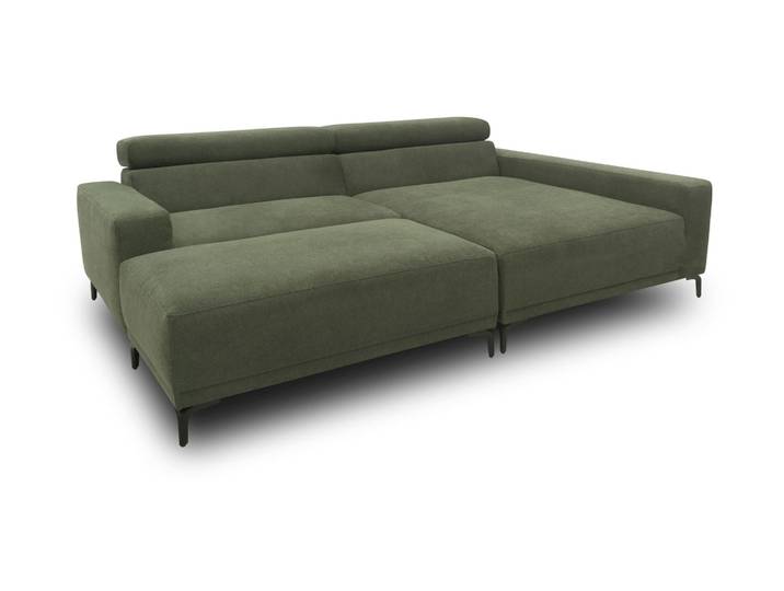 Domo Eck-Schlafsofa »Malmö« mit Hocker - 248x172x72cm - dunkelgrün -