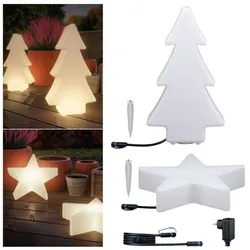 Paulmann 5022 Plug & Shine Set LED Lichtobjekt Tree + Star IP67 3000K 2,8W Weiß