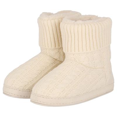 Hausboots APOLLO, Damen, Gr. 41-42, beige (woolweiß), Obermaterial: 100% Polyester, Schuhe, komfortable und langlebig