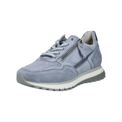 Sneaker GABOR COMFORT "Gabor Comfort Sneaker Leder", Damen, Gr. 41, Leder, blau (sky), Schuhe Sneaker