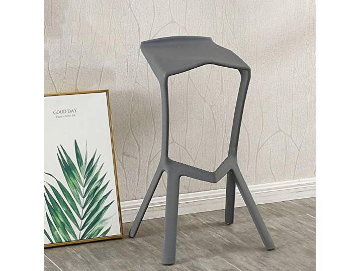 GDHY Barstuhl Bistrohocker Aus Kunststoff Tresenhocker Mit Rückenlehne Und Fußstütze Ergonomischer Moderne Barhocker Stapelbar Für Küchen, Theke