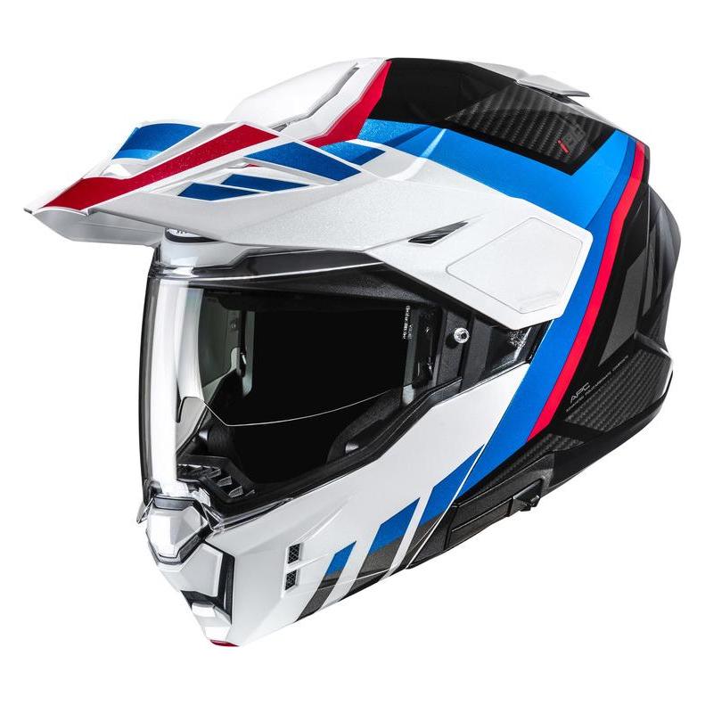 HJC I80 Imes Motorradhelm Weiss Blau (XXL, 62 - 63 cm) (107H65.22-7)