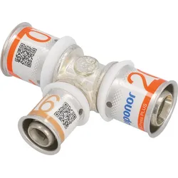 Uponor S-Press PLUS T-Stück reduziert Ø25mm-Ø25mm-Ø16mm