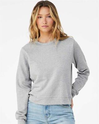 Bella + Canvas 7511 Women's Sponge Fleece Crewneck Sweatshirt in Heather size 2XL