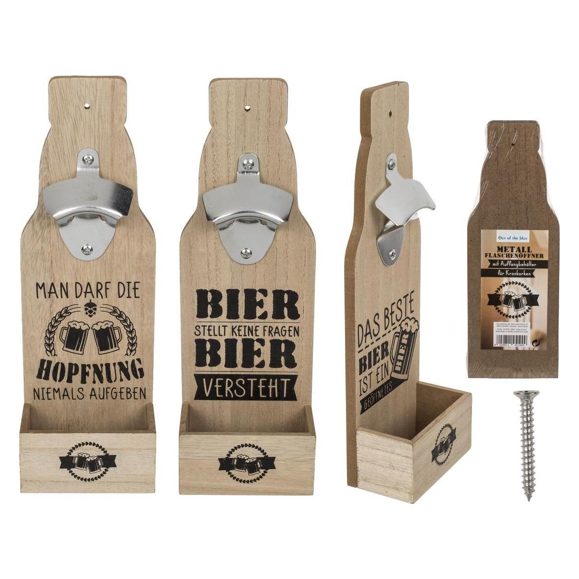 Magni Flaschenöffner / Flaschenöffner, Retro-Design, aus Holz, zur Wandmontage (30136318)