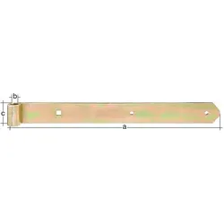 GAH Alberts Ladenband L.400x10x30mm S.3mm D.10mm STA galv.gelb verz.rd - 313692