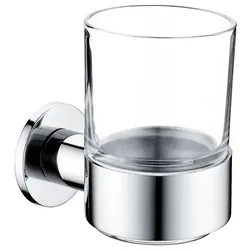 Novaservis Zahnbürstenhalter Ferro Smile polierter Edelstahl Metall, Glas ASM03