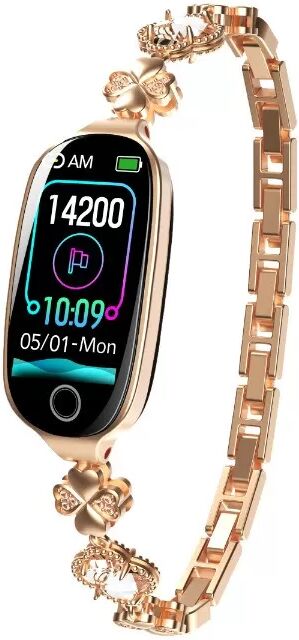 INF Smartwatch mit Herzfrequenz-, SpO2- und Blutdruckmessung (Nicht medizinisch) — IP67, Bluetooth 5.3, 50+ Sportmodi, Roségold