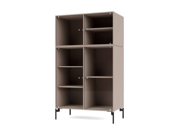 Montana Ripple III Vitrinenschrank 69,6x117,6x38 cm Mushroom-Beine black