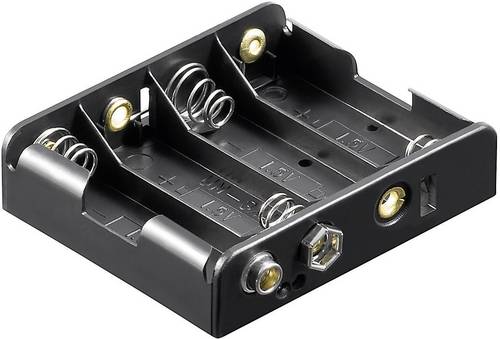 Goobay 81466 Batteriehalter 4x Mignon (AA) Druckknopfanschluss (L x B x H) 61.7 x 56.6 x 15.5mm