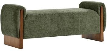 HULALA HOME HUALALA HOME Pierre Rolled Arms Bench with Solid Wood Legs