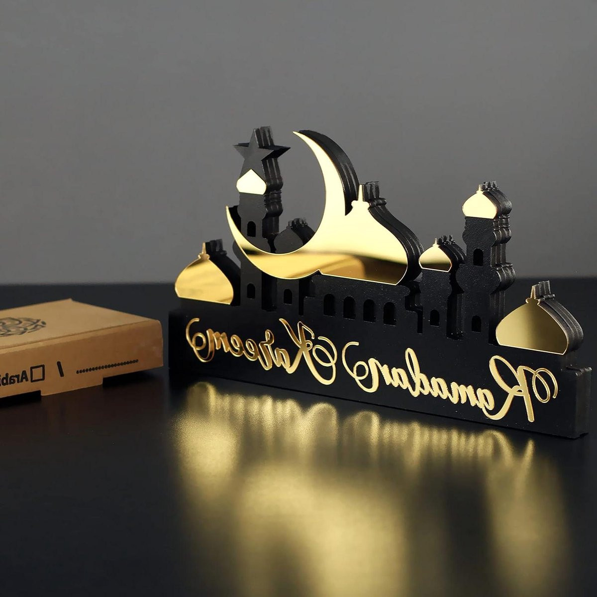Islamitische Tafeldecoratie Ramadan Versiering Goud - 32 x 17 cm