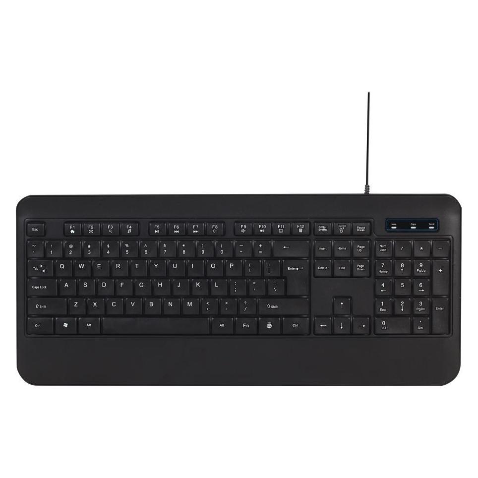 Gembird /'Rainbow/' Beleuchtete Multimedia-Tastatur, schwarz, US Layout (US, Kabelgebunden) (KB-UML-03)