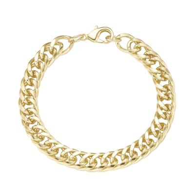 Panzerarmband FIRETTI "Schmuck Geschenk Tombak Armschmuck Armband Doppel-Panzerkette" Gr. 19, gelbgoldfarben, Armbänder, Damen, 19, Tombak, Panzerarmband, Made in Germany