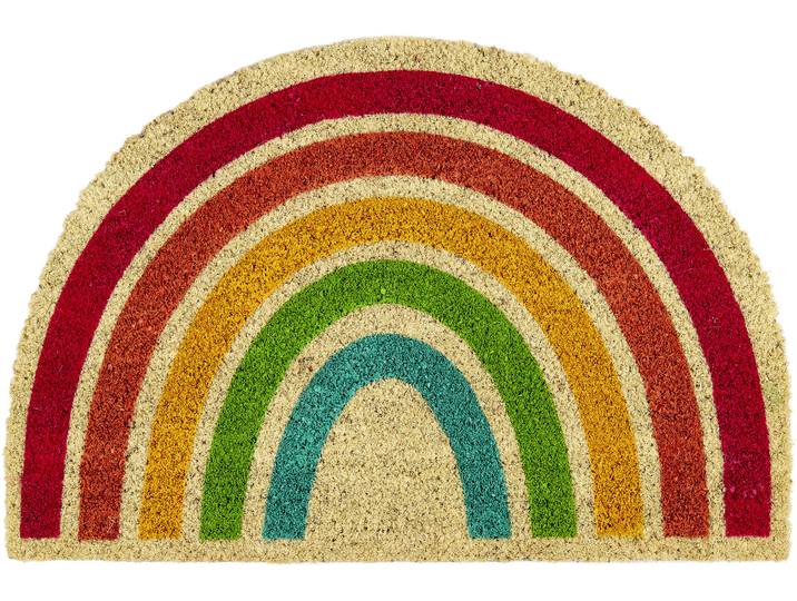 Fussmatte ASTRA Coco Style 030 , bunt, B:40cm H:14mm L:60cm, Kokos, Teppiche, Fussmatte, Türmatte, Kokos, Regenbogen, rutschfest