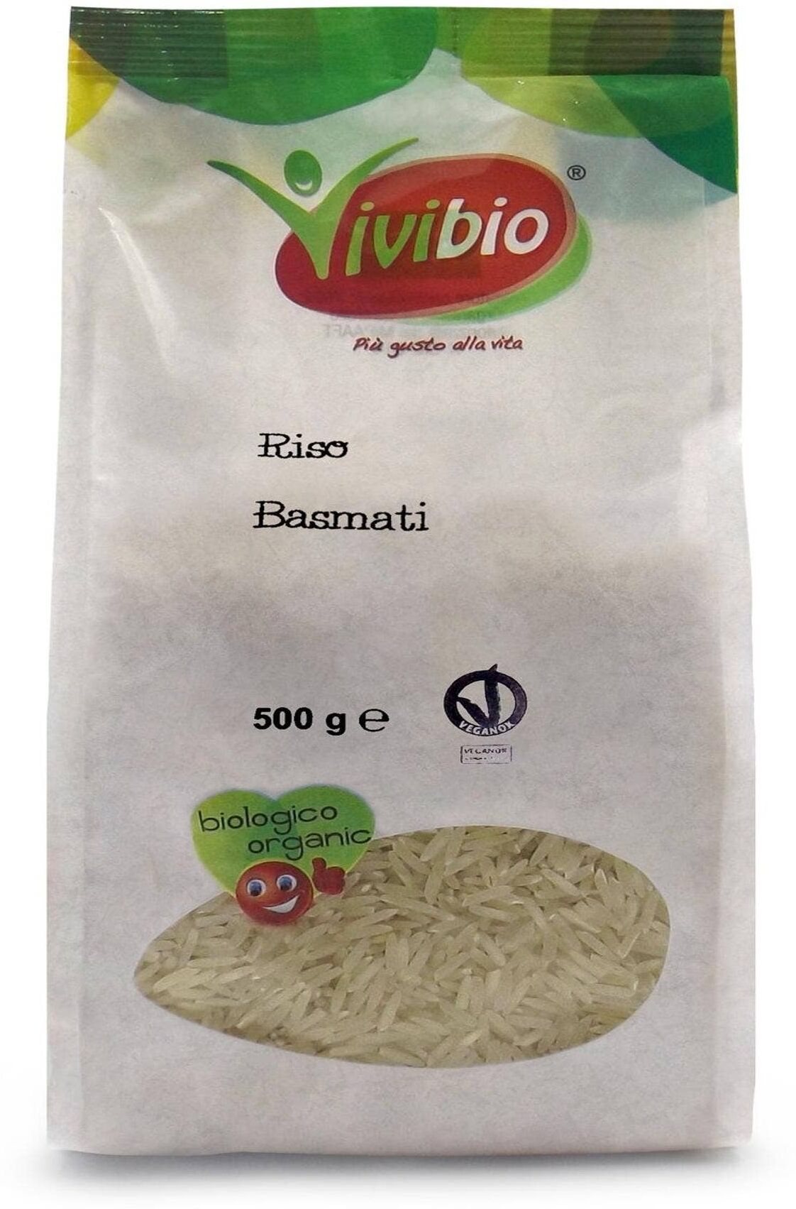 VIVIBIO Riso Basmati 500 Grammi 