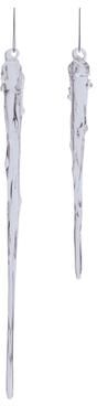 Glass Dripping Icicle Ornament (Set of 6) by Melrose in Clear (Size ONE SIZE)