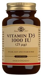 SOLGAR VITAMIN D3 Kosttilskud 250 stk