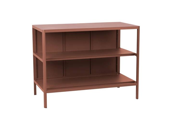Brafab Banc de cuisine d’extérieur Kelia avec étagères Zin red, 121x91x64 cm