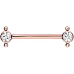 Titan Barbell mit Push Fit KRISTALL + 2 KUGELN
