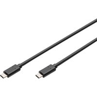 USB 2.0 Anschlusskabel USB-C > USB-C schwarz, 3 Meter, PD, Laden mit bis zu 15 Watt