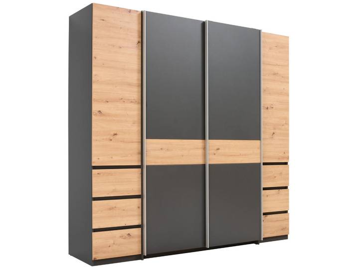 Z2 Dreh-/Schwebetürenschrank 4trg FABIO, Holznachbildung