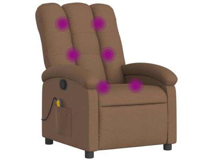 vidaXL Massagesessel Braun Stoff