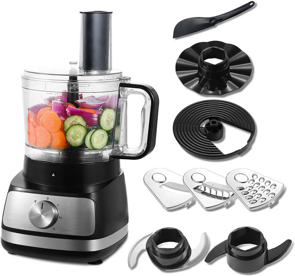 Topstrong 3 Speeds Food Processor 800W 3-in-1 Cutting Disc Silver