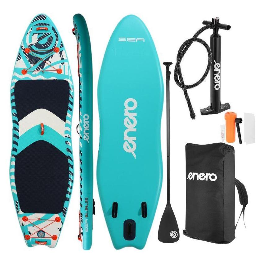 Enero ZESTAW - DESKA SUP 140KG DMUCHANA 320x91x15CM SEA (53963590)