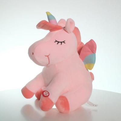Playful Picks Multicolored Light Up Unicorn Plush Toy Pink