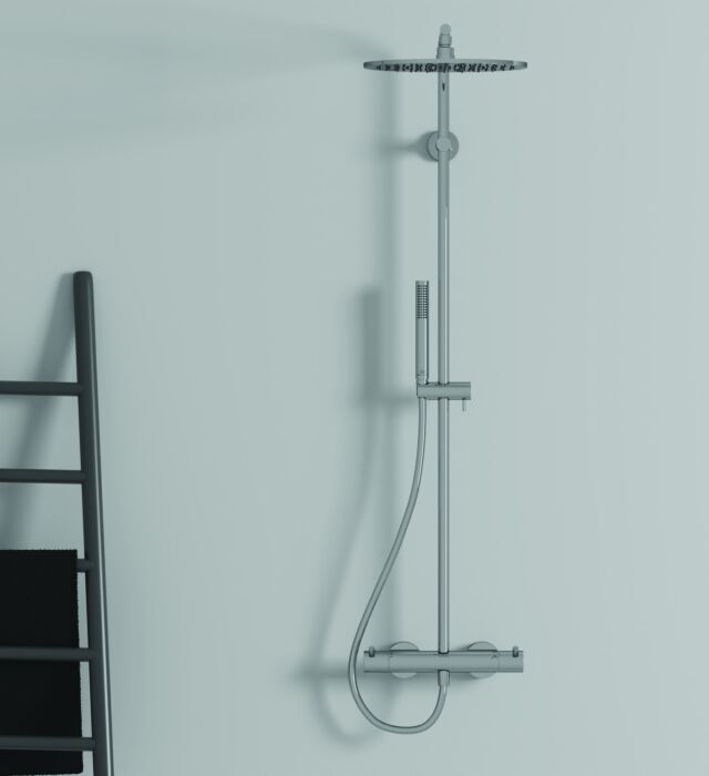 Ideal Standard T125 Duschsystem A7589AA mit Brausethermostat, Handbrause, verchromt
