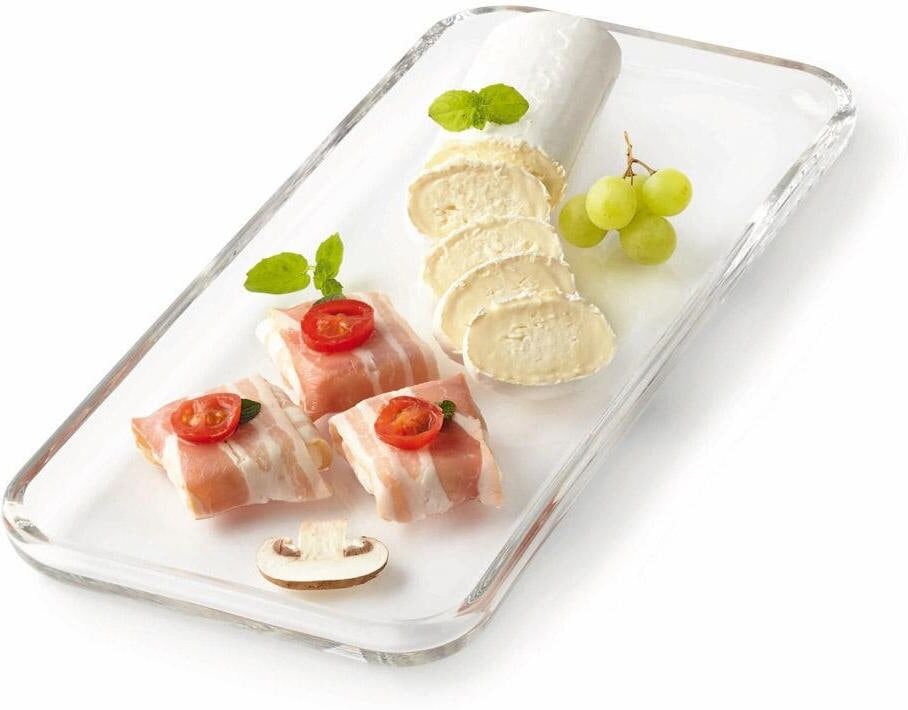 Tortenplatte LEONARDO "Cakeplatte Ciao Transparen", transparent, B:16,9cm H:3cm L:34cm, Glas, Servierplatten, Tortenplatte transparent B/H/L: 16,9cm x 3cm x 34cm
